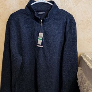 IZOD NWT L Zip Pullover Navy